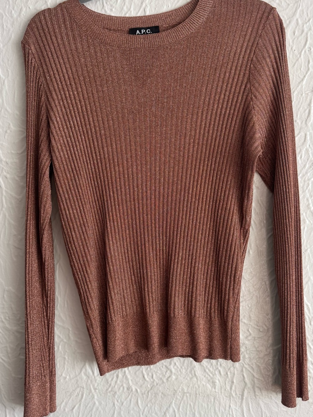 A.P.C. Shimmering Ribbed Top Size M - Picture 2 of 10